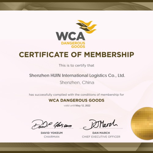 WCA CERTIFICATION